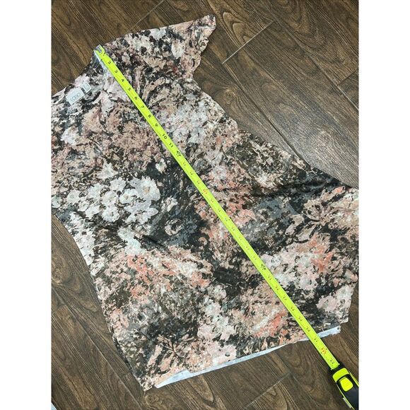 LOGO LORI GOLDSTEIN PINK GRAY FLORAL WATERCOLOR ASYMMETRICAL LIGHT TUNIC TOP XS - Picture 13 of 16